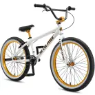 SE Bikes 2024 SoCal Flyer 24" Bike (21.4" TT) WHITE / GOLD