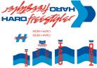 1985 Haro Freestyler FST decal kit WHITE / RED