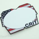 CRIT USA Flag Pro reversible numberplate RED / WHITE / BLUE