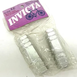 NOS (Early 90's) Invicta Alloy Axle Pegs Skyway-style SILVER 24TPI / 26TPI