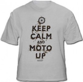 "Keep Calm and Moto Up" t-shirt GRAY