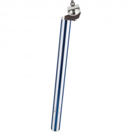 27.2mm FLUTED alloy micro-adjust seatpost- BLUE / SILVER 