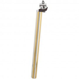25.4mm FLUTED alloy micro-adjust seatpost GOLD / SILVER
