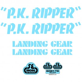 SE Racing PK Ripper frame & fork decal kit BABY BLUE