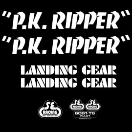 SE Racing PK Ripper frame & fork decal kit WHITE