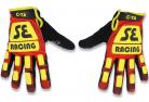 SE Racing Retro Gloves RED CAMO / YELLOW