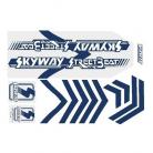Skyway 1986 Street Beat frame and fork decal kit NAVY BLUE