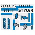 Skyway 1988 Street Styler frame and fork decal kit BLUE