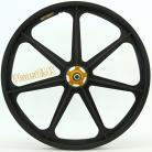 Skyway 24" GRAPHITE Carbon Fiber Composite Tuff Wheels with GOLD Alloy Flange Hubs