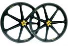 Skyway 60th Anniversary 24" GRAPHITE Retro Tuff Wheels with GOLD Alloy Flange Hubs
