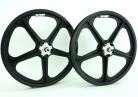 BLACK Skyway 20" Retro Tuff Wheels with SILVER alloy flanges (Anniversary Edition)