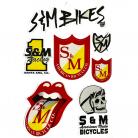 S&M Bikes Sticker Sheet (7 stickers)