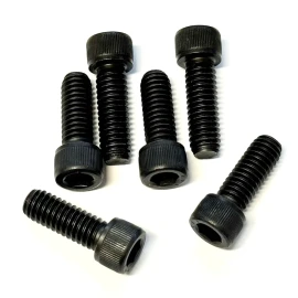 Replacement Stem Bolts BLACK (Set of 6) 5/16" x 18 x 1" (FITS PROFILE, TUF-NECK, KNIGHT)